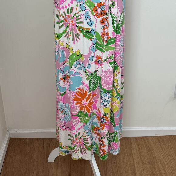 Lilly Pulitzer X Target Nosey Posey Tropical Strapless Maxi Dress Size S Multi - Picture 4 of 11